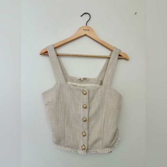 MYSTREE | BNWT tweed fringe crop top | M - Picture 1 of 6